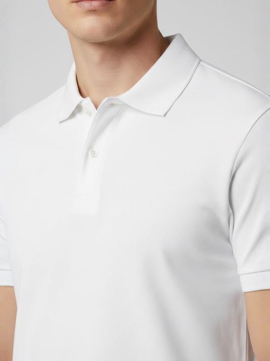 Men Solid Polo T-Shirt