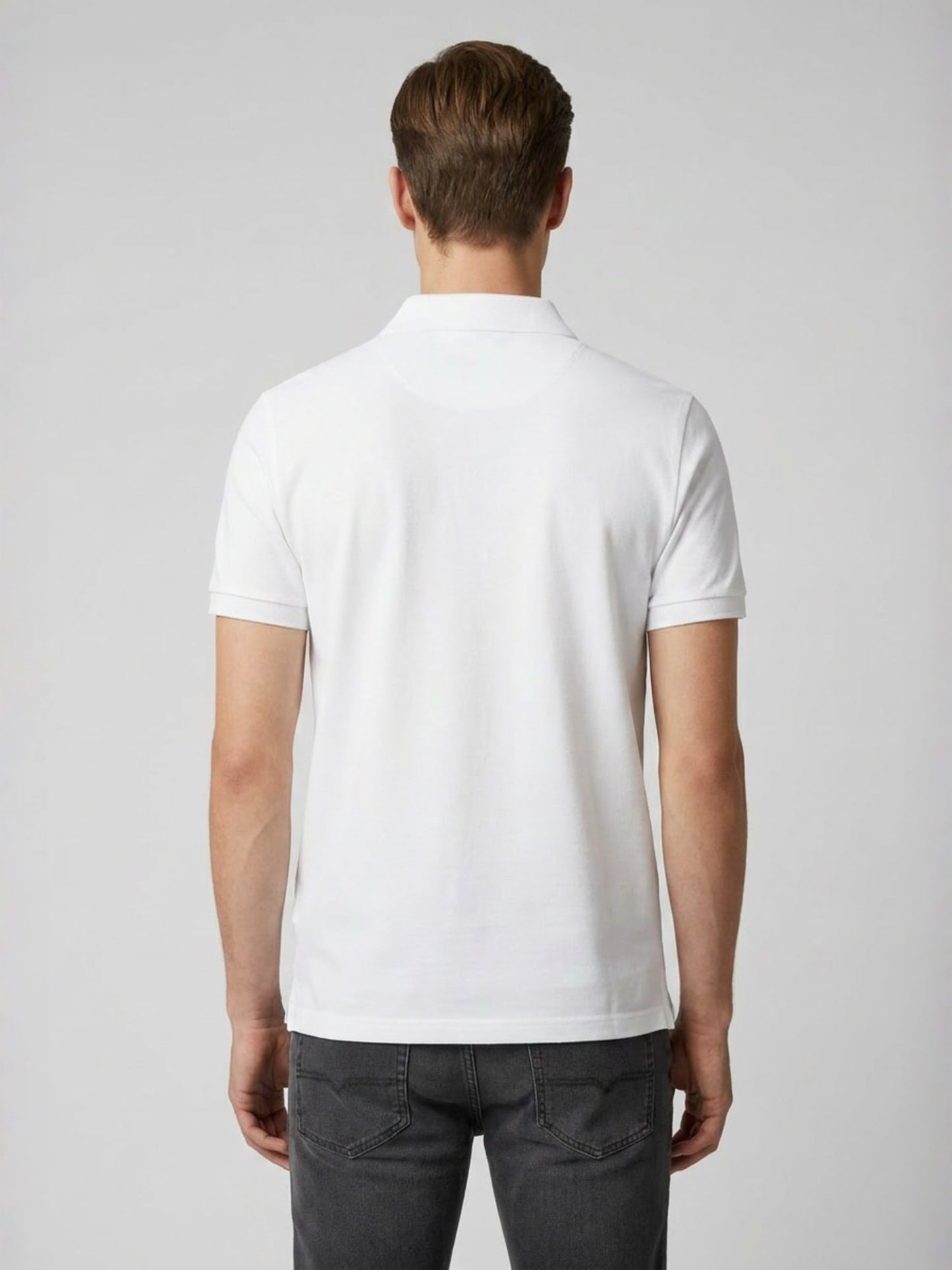 Men Solid Polo T-Shirt