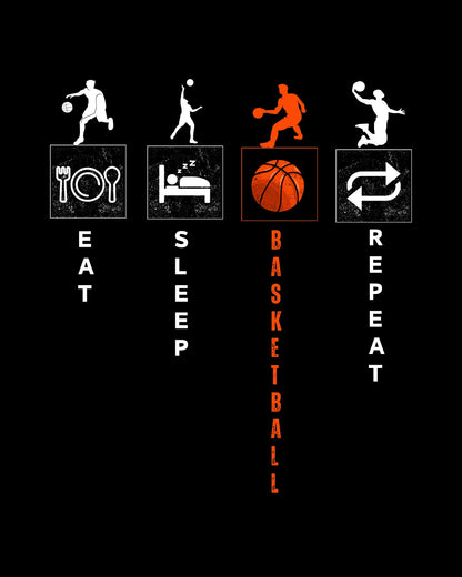 Eat.Sleep.Basketball Repeat Classic Fit T-Shirt