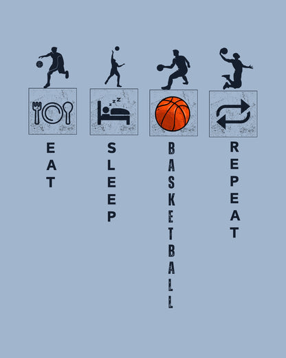 Eat.Sleep.Basketball Repeat Classic Fit T-Shirt