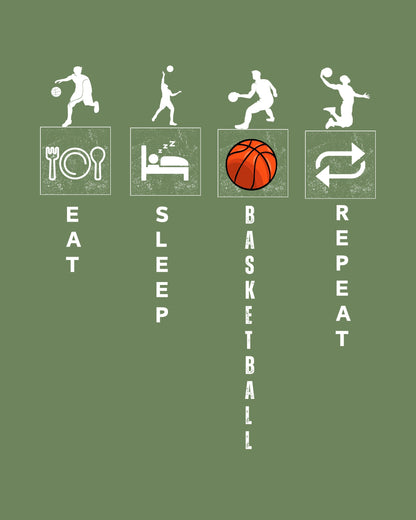 Eat.Sleep.Basketball.Repeat Classic Fit T-Shirt