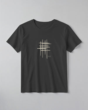 Abstract Grid Graphic Classic Fit T-Shirt