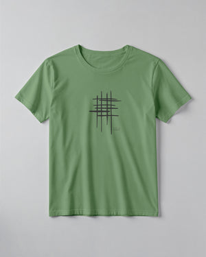 Abstract Grid Graphic Classic Fit T-Shirt