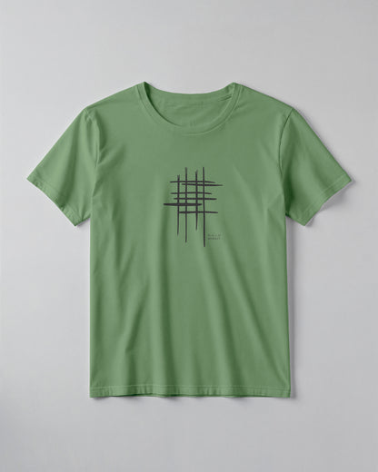 Abstract Grid Graphic Classic Fit T-Shirt