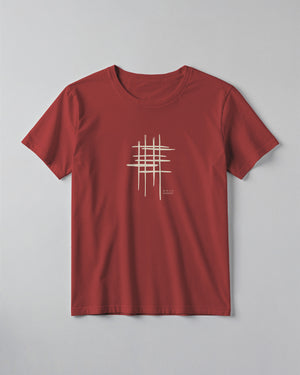 Abstract Grid Graphic Classic Fit T-Shirt