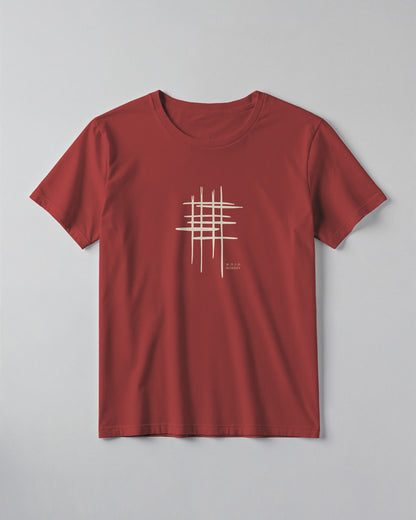 Abstract Grid Graphic Classic Fit T-Shirt
