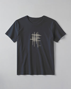 Abstract Grid Graphic Classic Fit T-Shirt